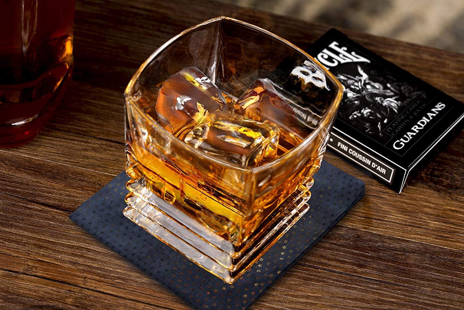 Luxury Square Rock Whiskey Glass