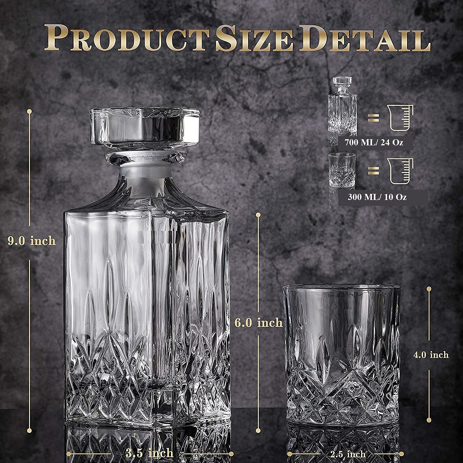 Opera 7Pcs Decanter Set with Glass