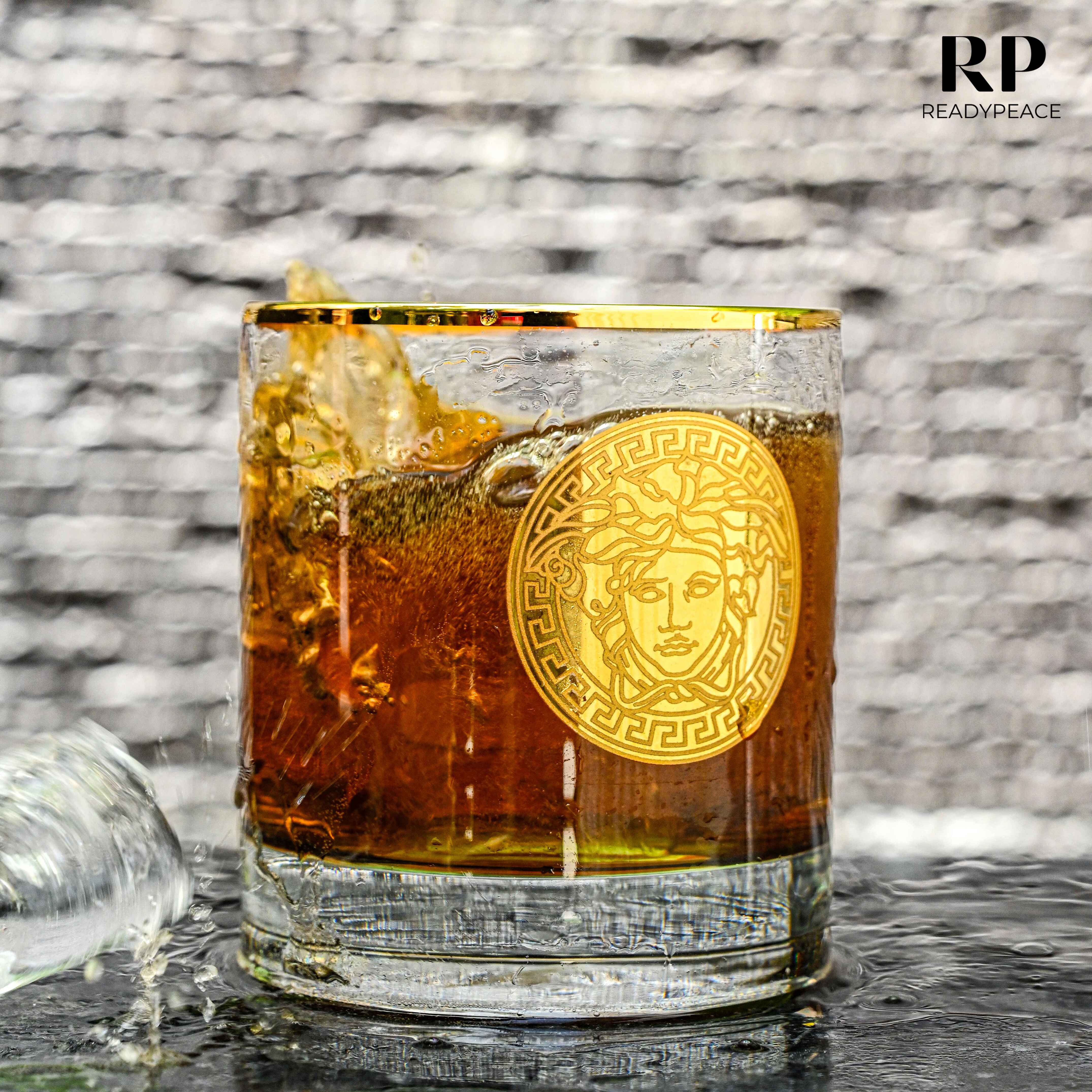 Emperor Versace Gold Plated Pure Crystal Glass