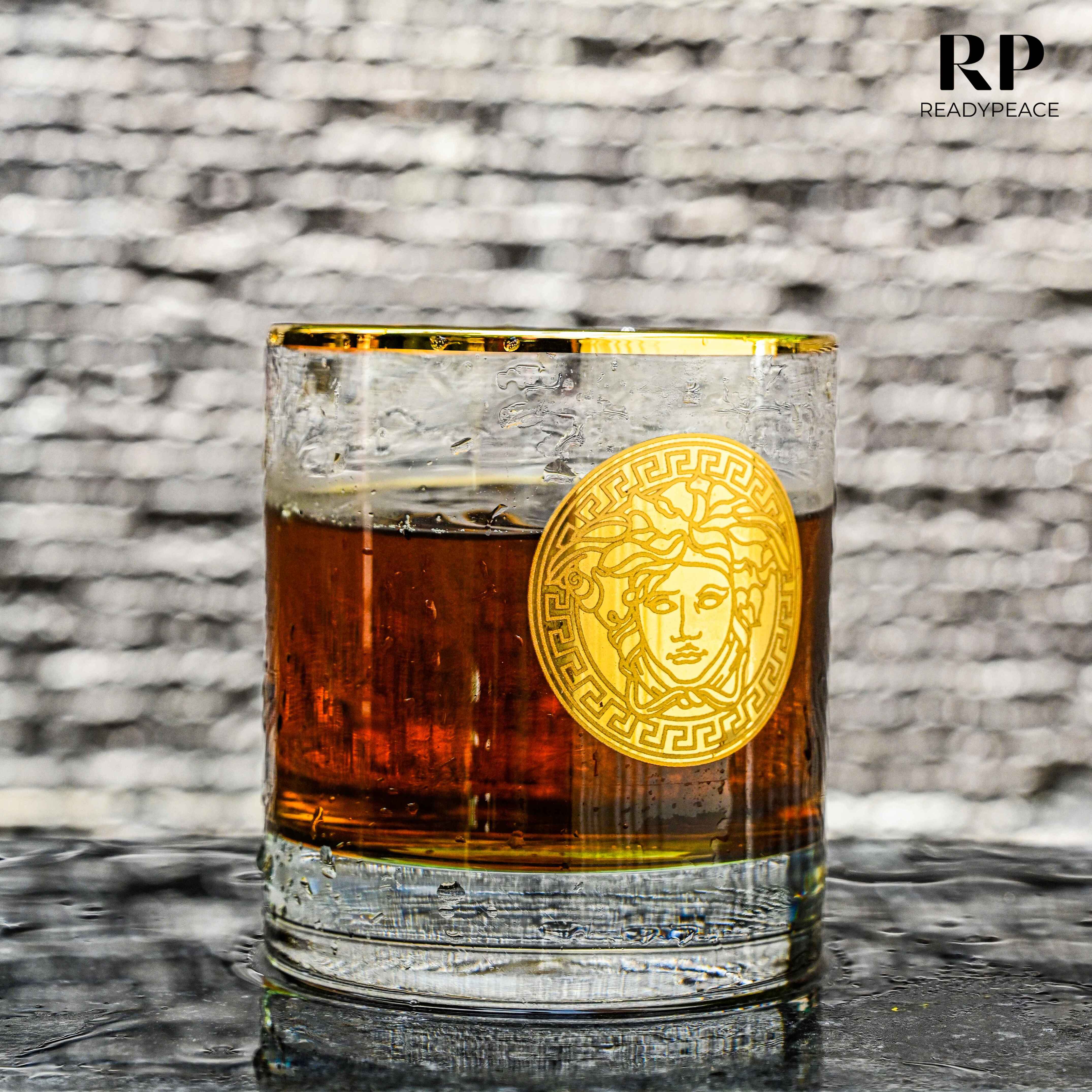 Emperor Versace Gold Plated Pure Crystal Glass