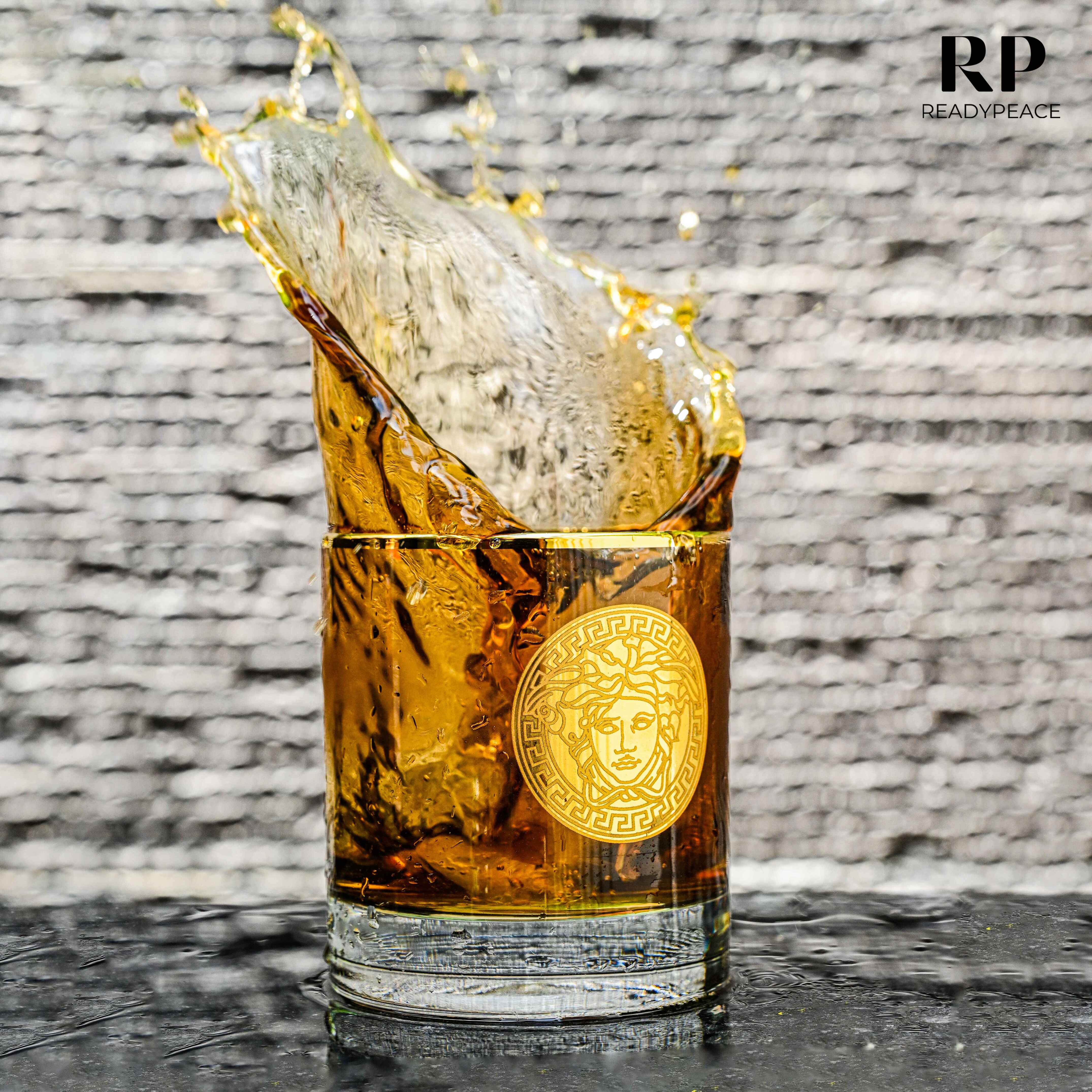 Emperor Versace Gold Plated Pure Crystal Glass