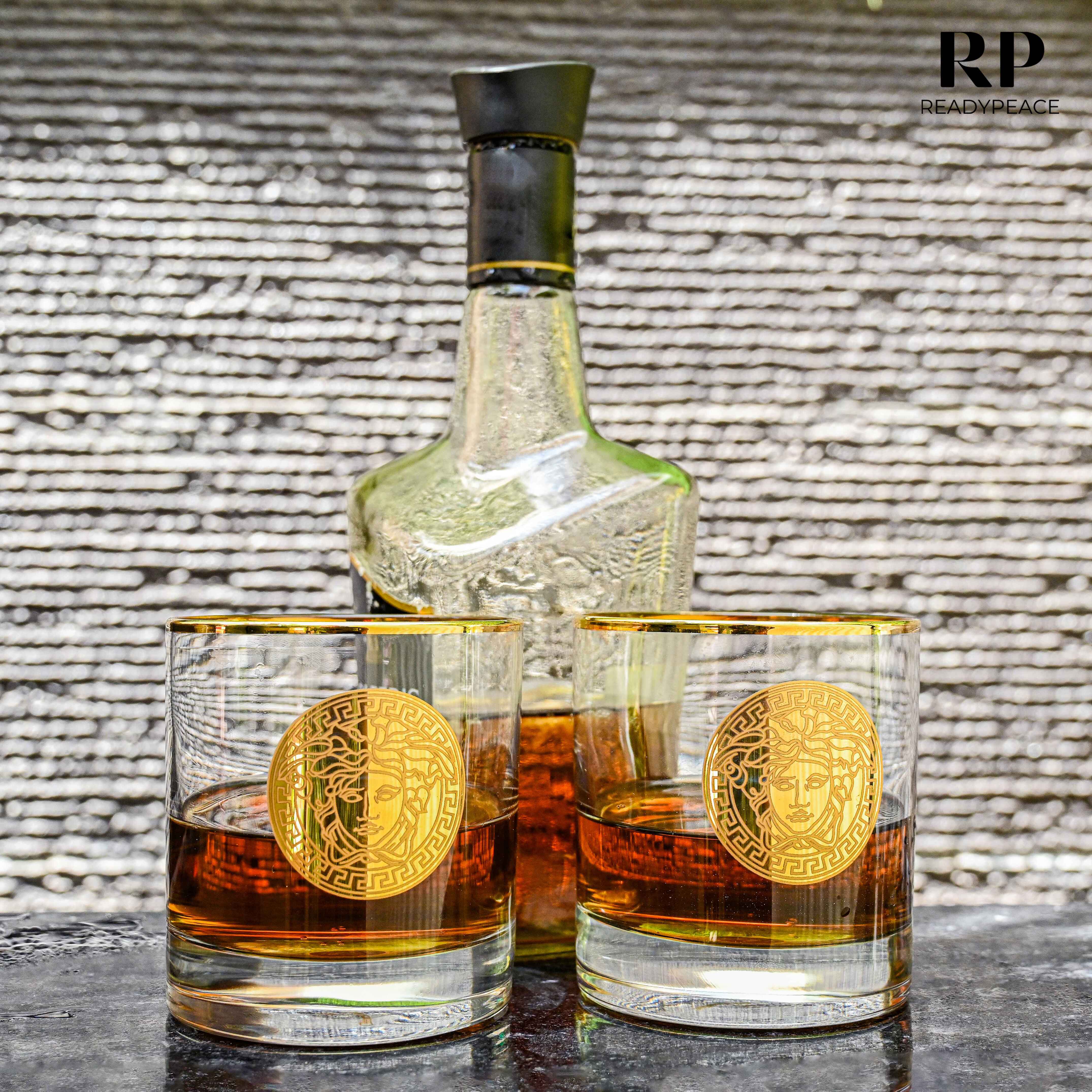 Emperor Versace Gold Plated Pure Crystal Glass