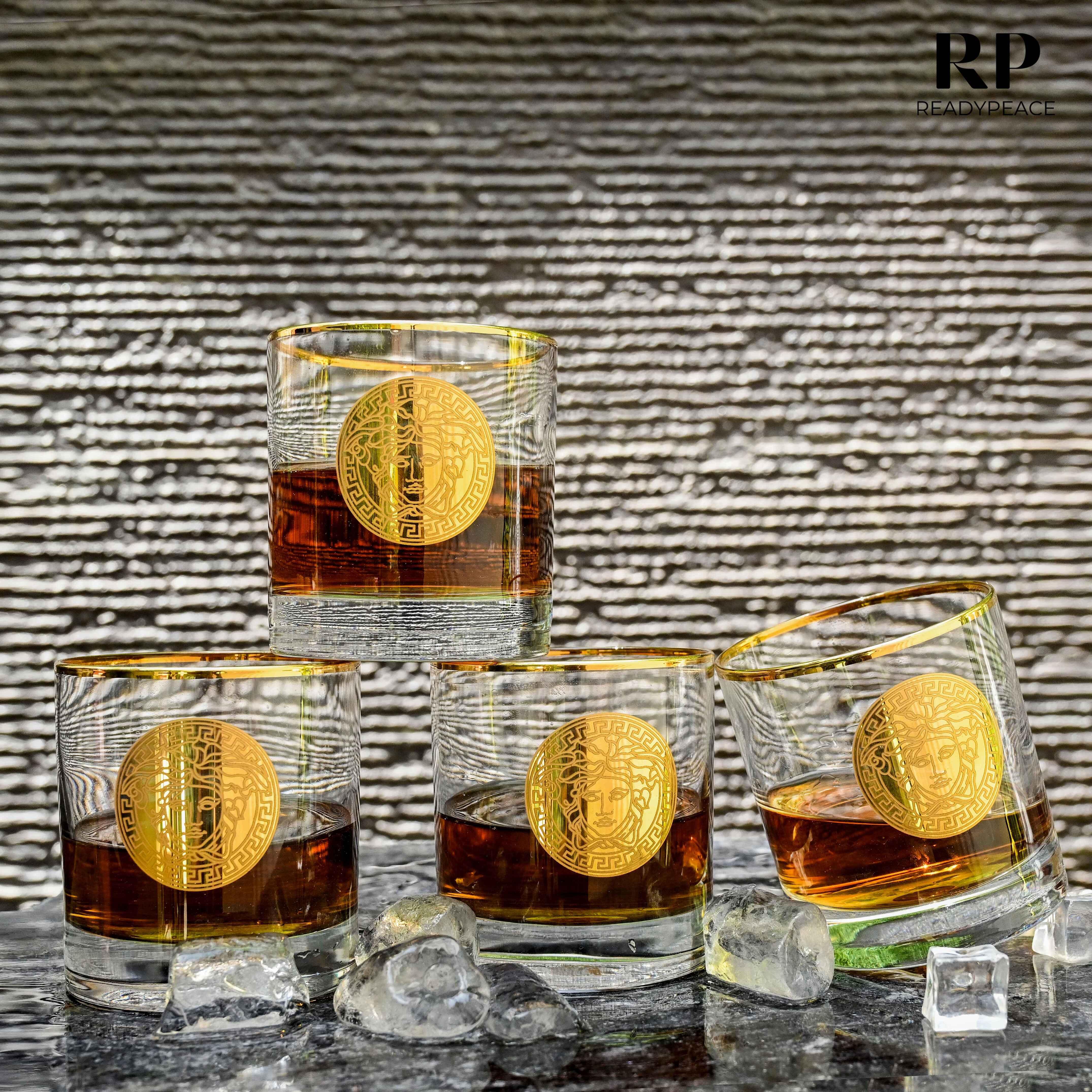 Emperor Versace Gold Plated Pure Crystal Glass