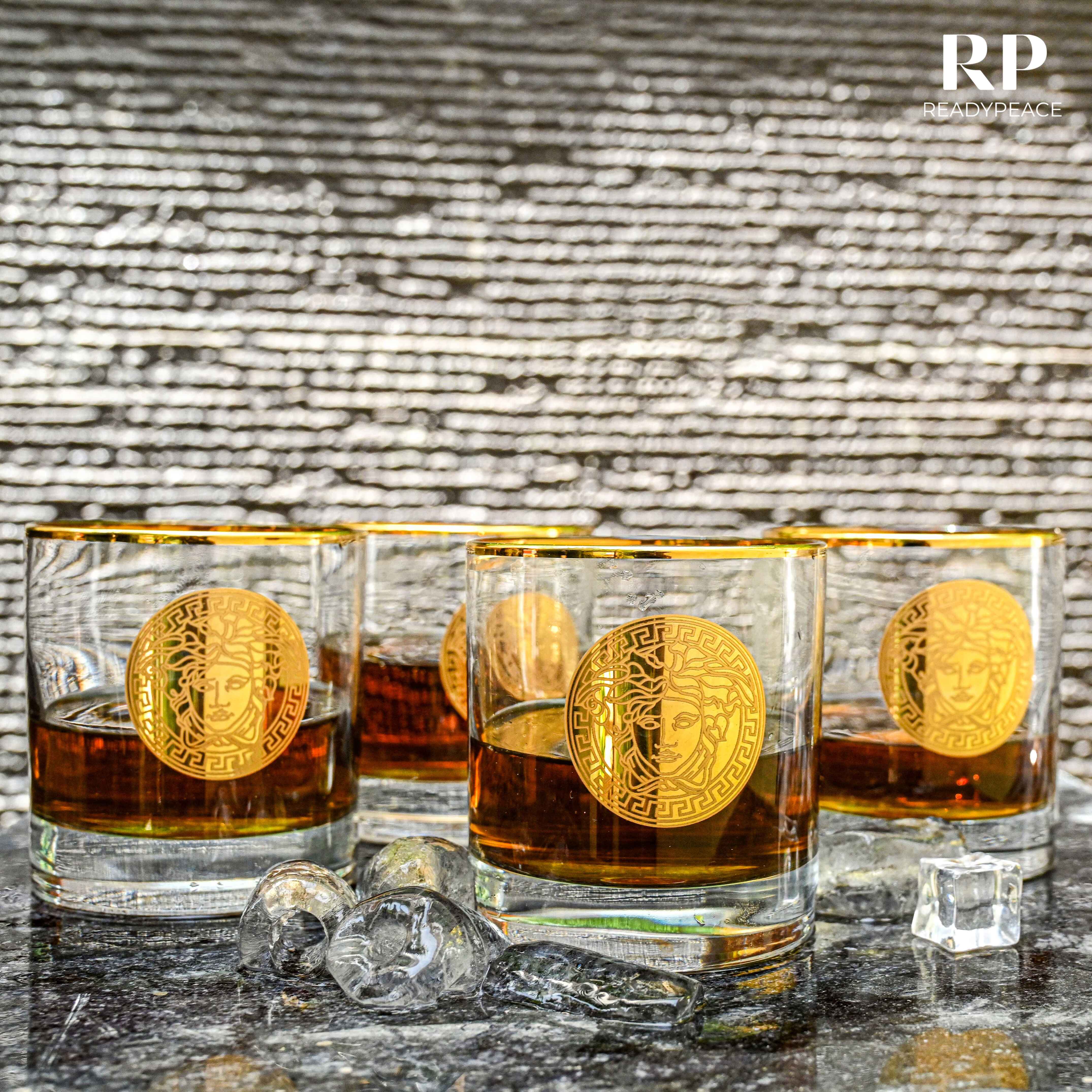 Emperor Versace Gold Plated Pure Crystal Glass