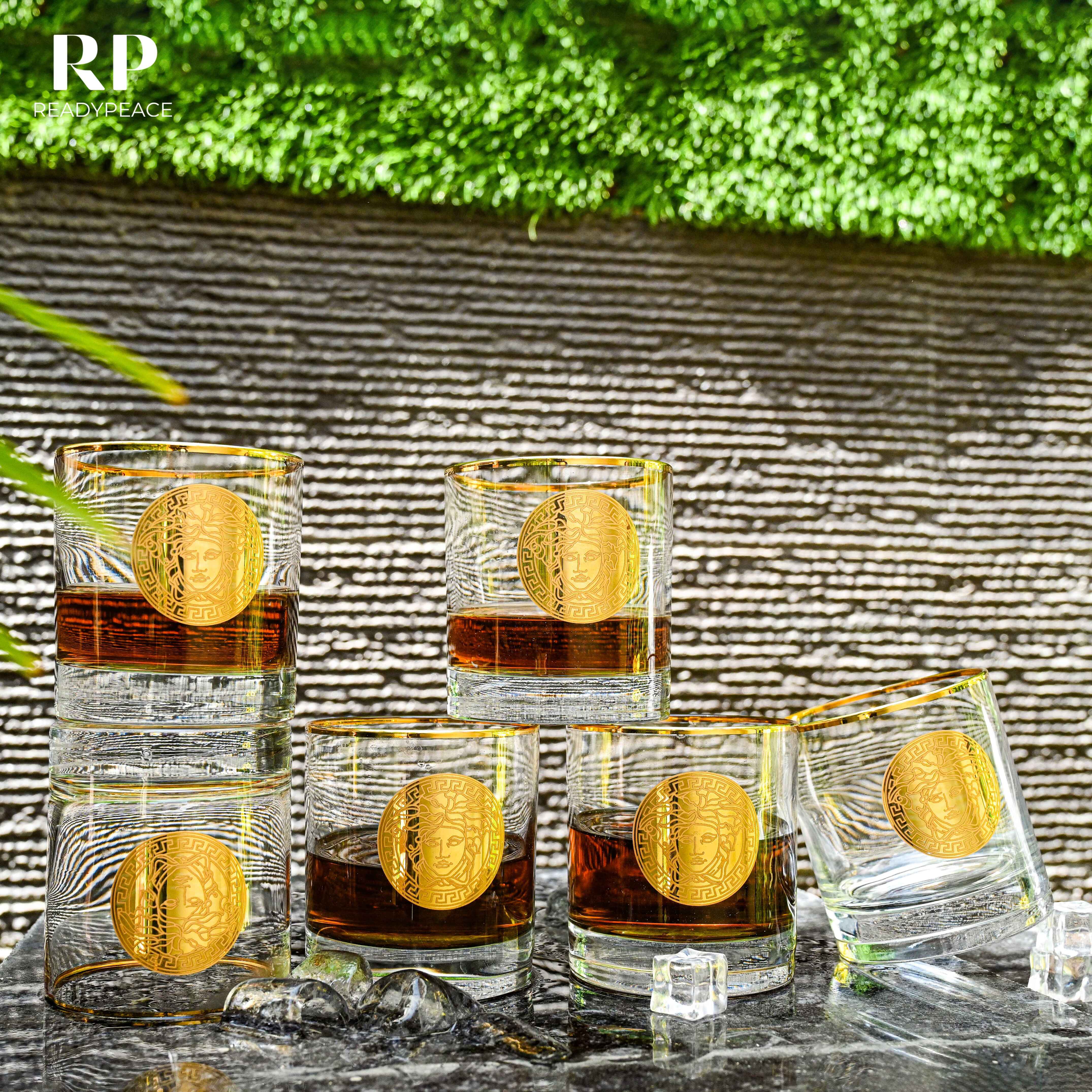 Emperor Versace Gold Plated Pure Crystal Glass