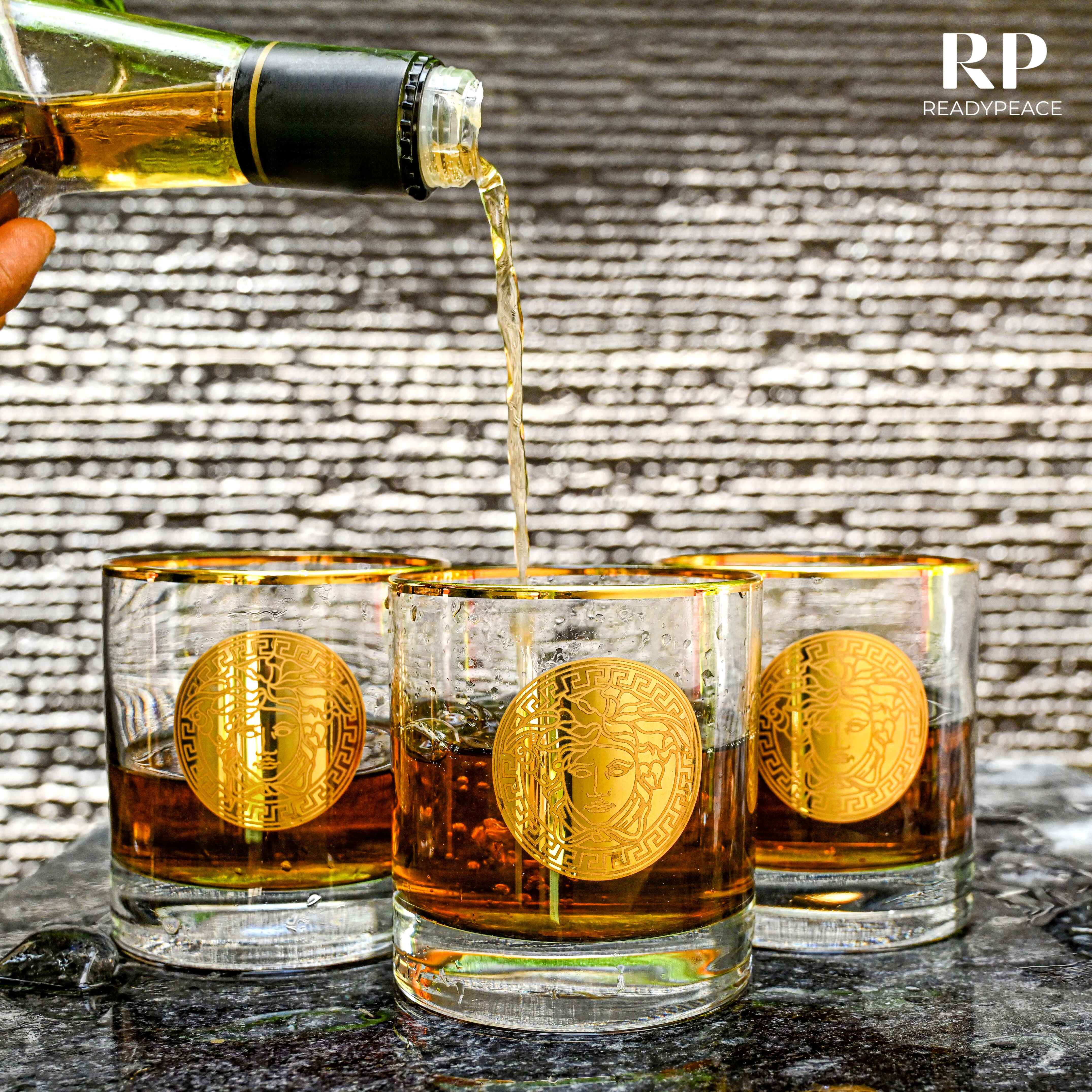 Emperor Versace Gold Plated Pure Crystal Glass