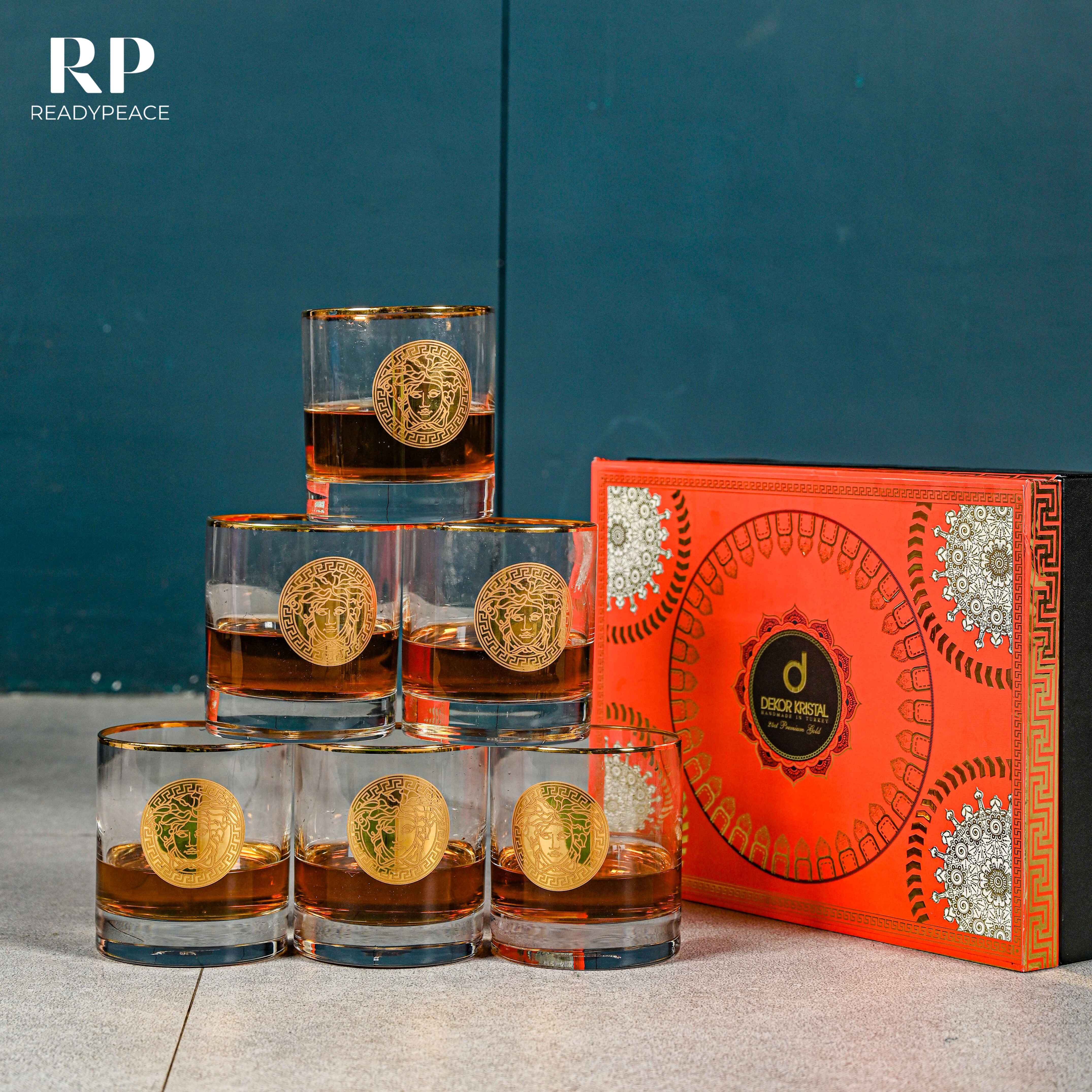 Emperor Versace Gold Plated Pure Crystal Glass