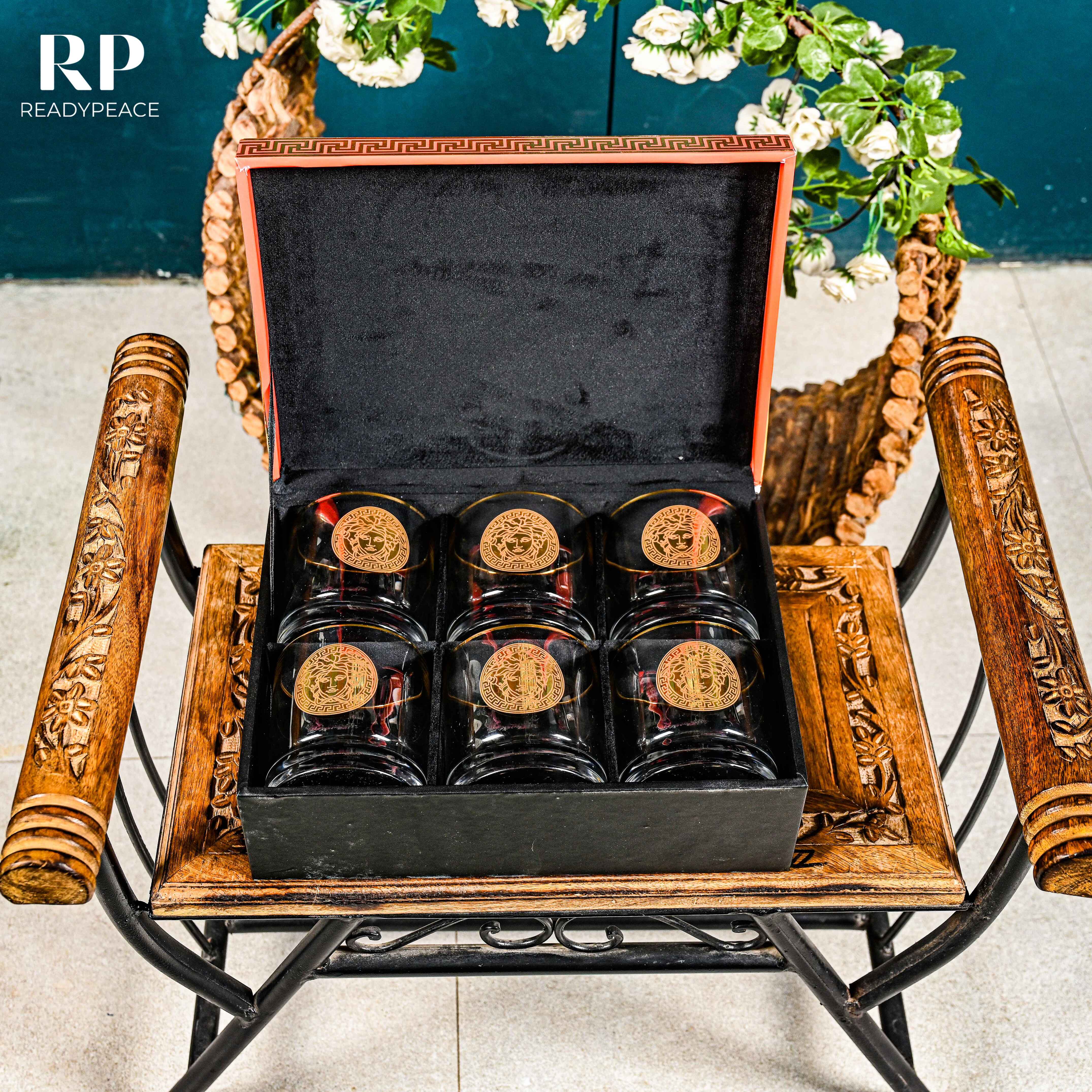 Emperor Versace Gold Plated Pure Crystal Glass