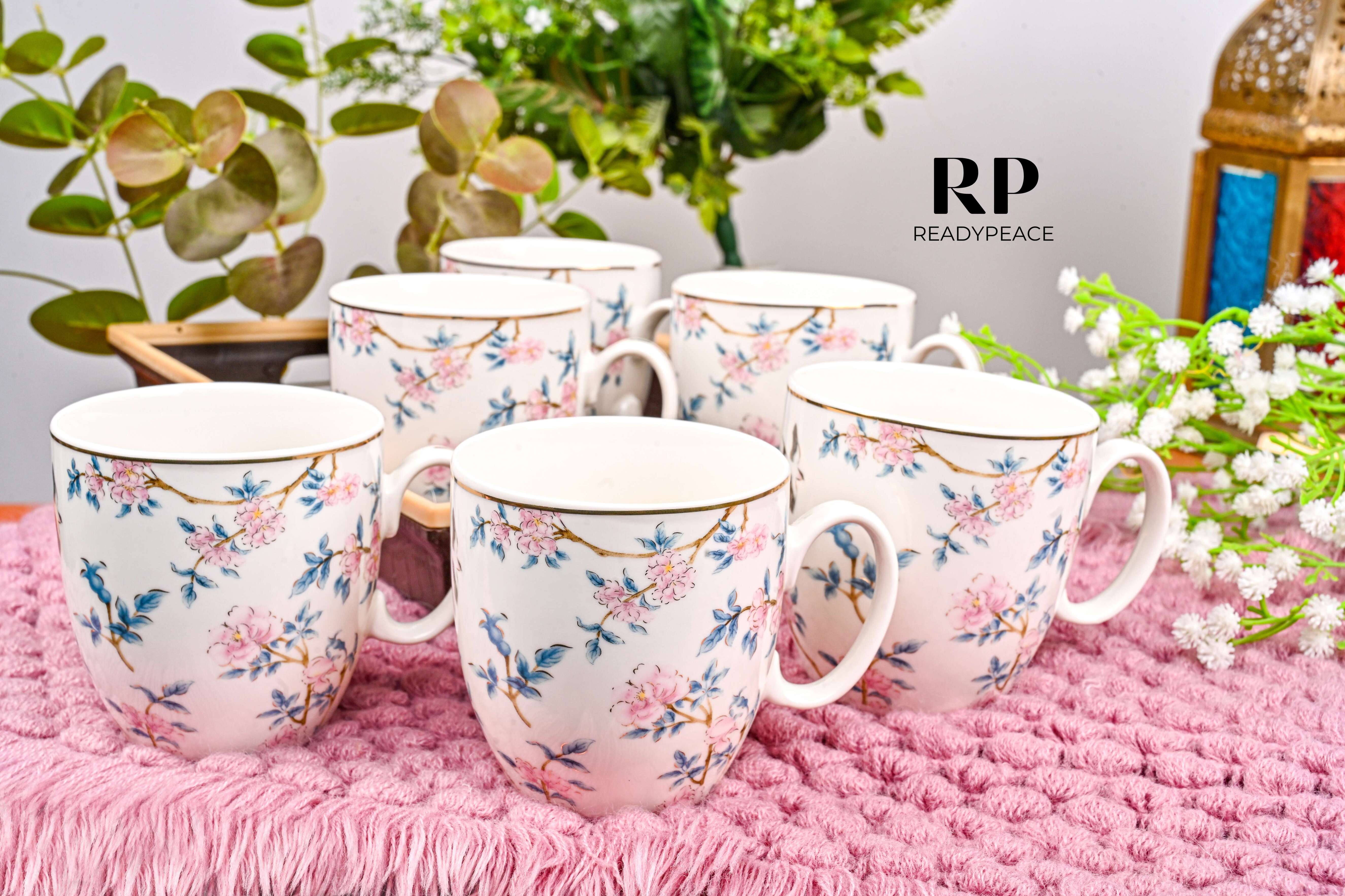 Victorion Birdo Fine Bone China Mug (Set of 6)