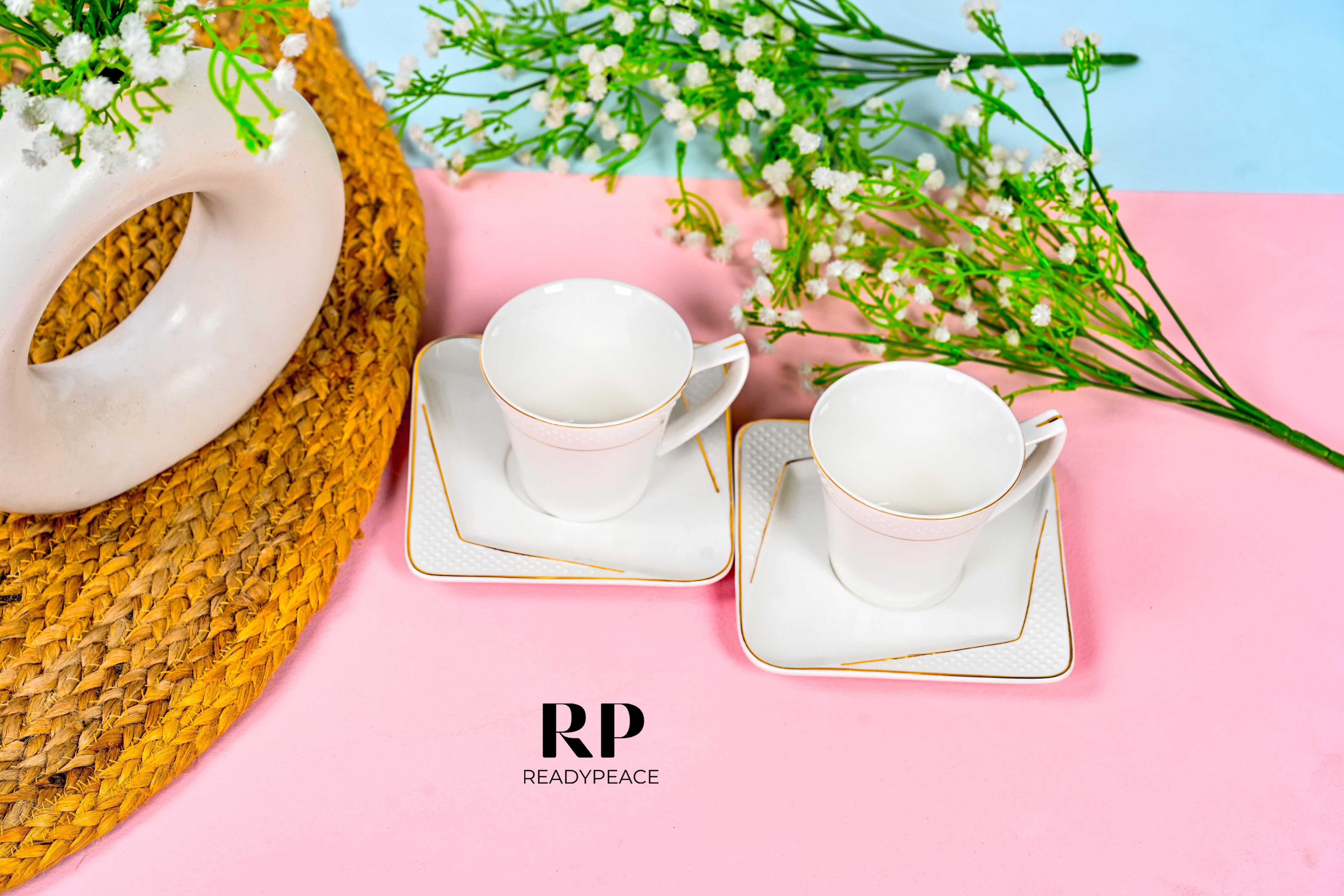 Divine Pearl Cup & Saucer Set of 6