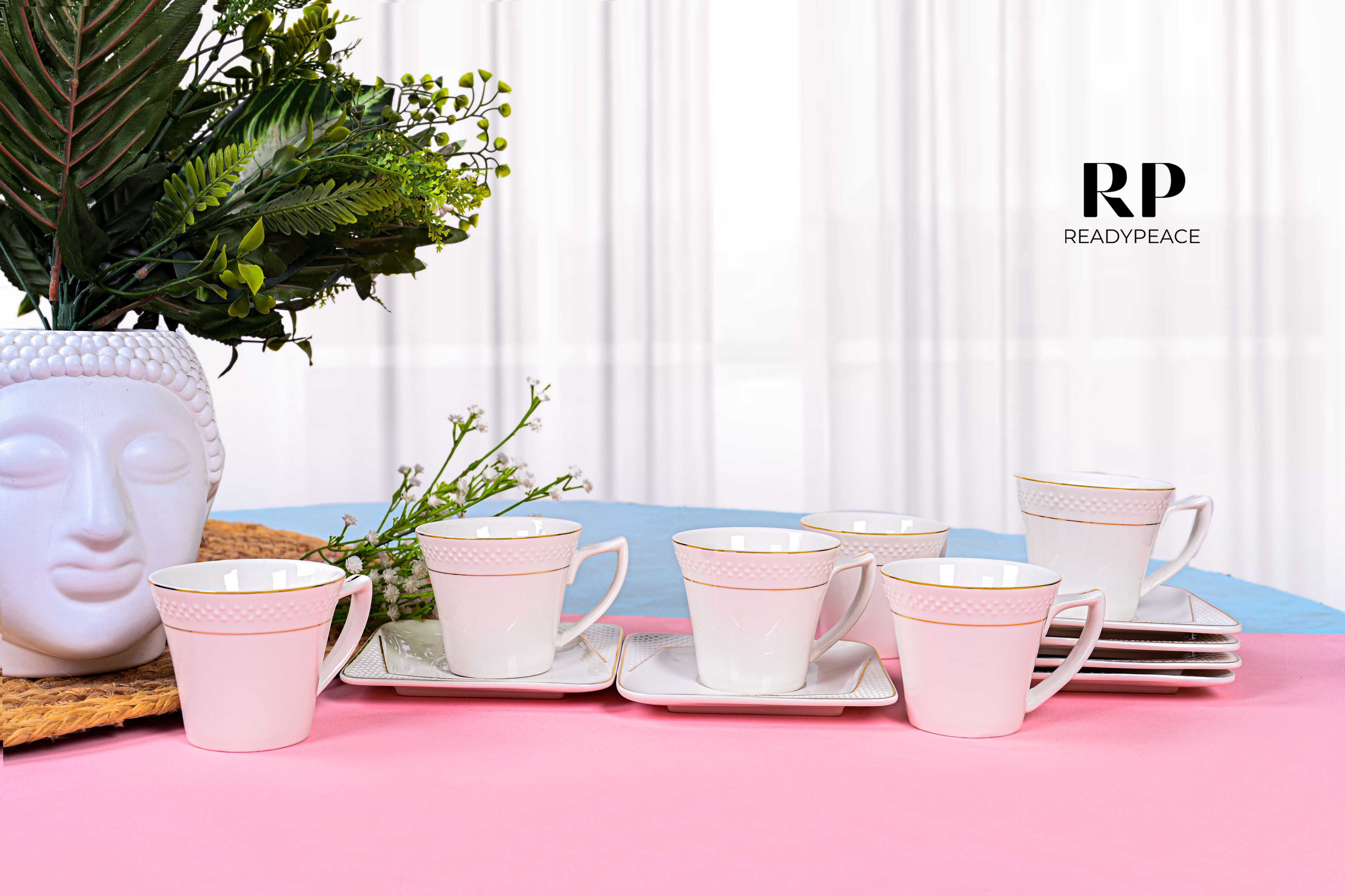 Divine Pearl Cup & Saucer Set of 6