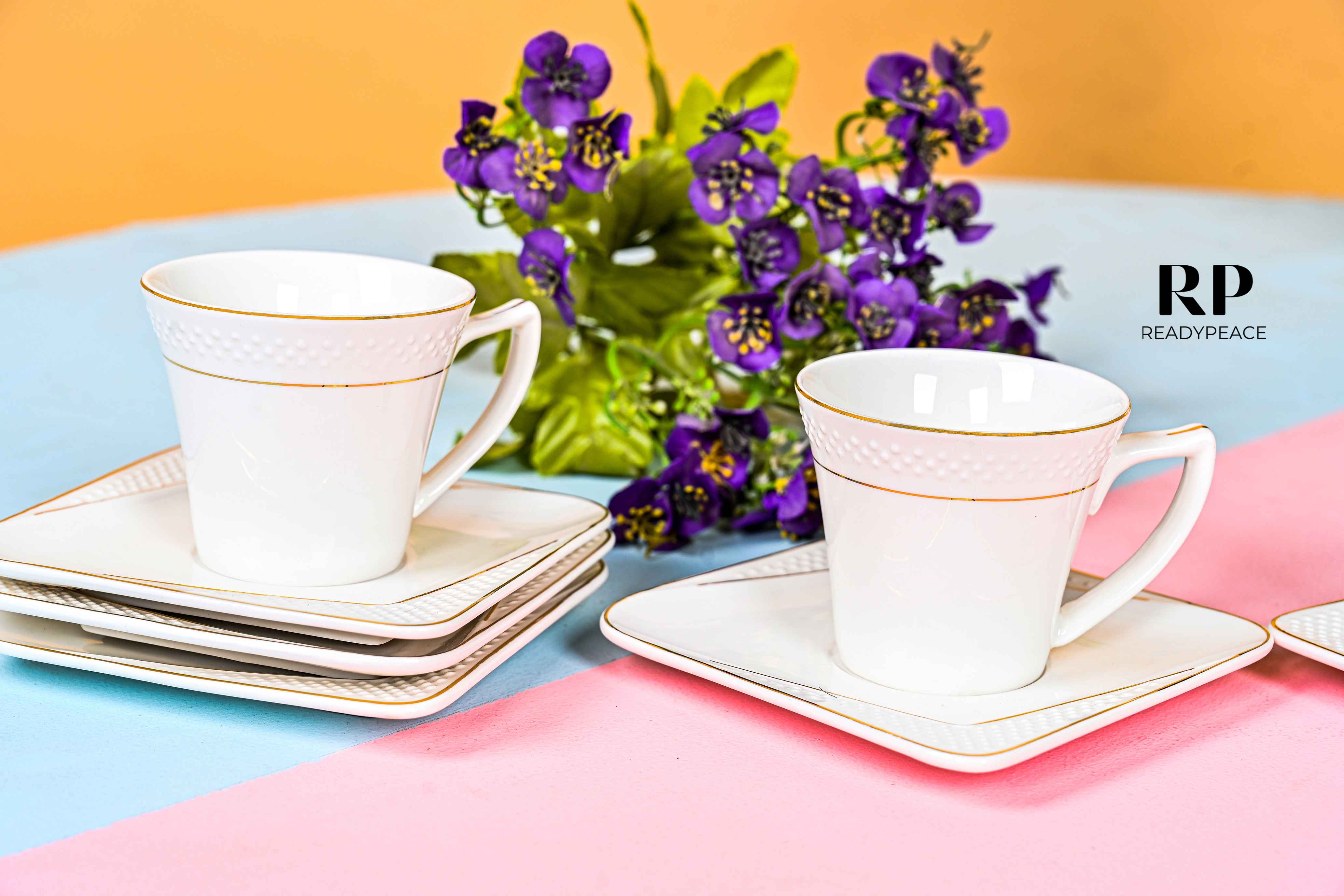 Divine Pearl Cup & Saucer Set of 6