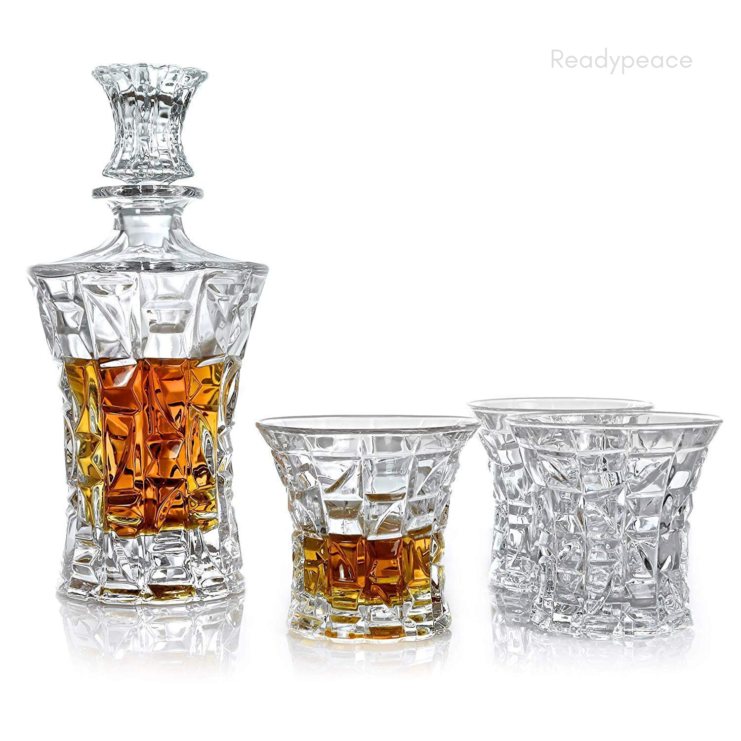 Falcon Whiskey Crystal 7 Pcs Decanter Set with Glasses