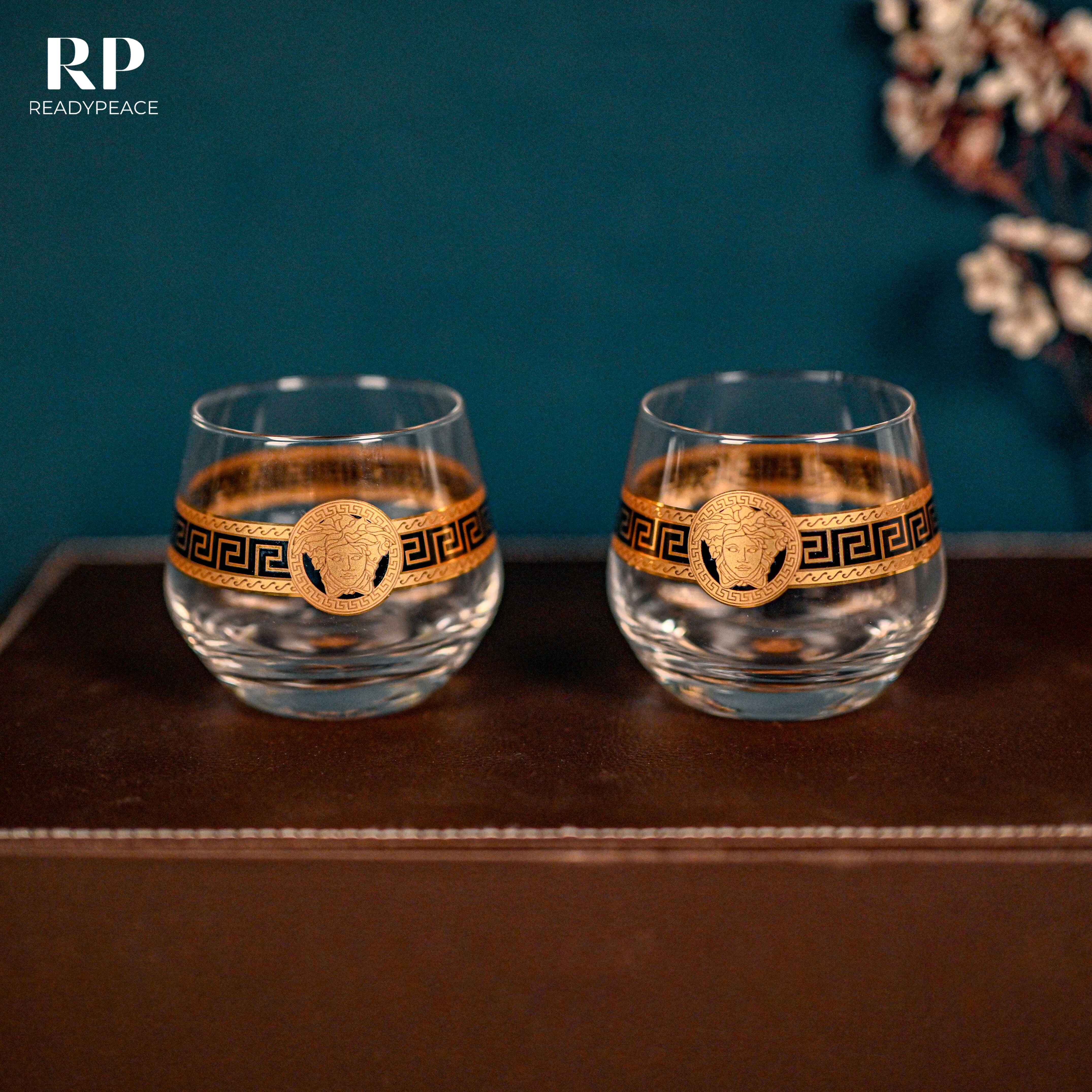 Voguish Versace Gold Plated Pure Crystal Glass