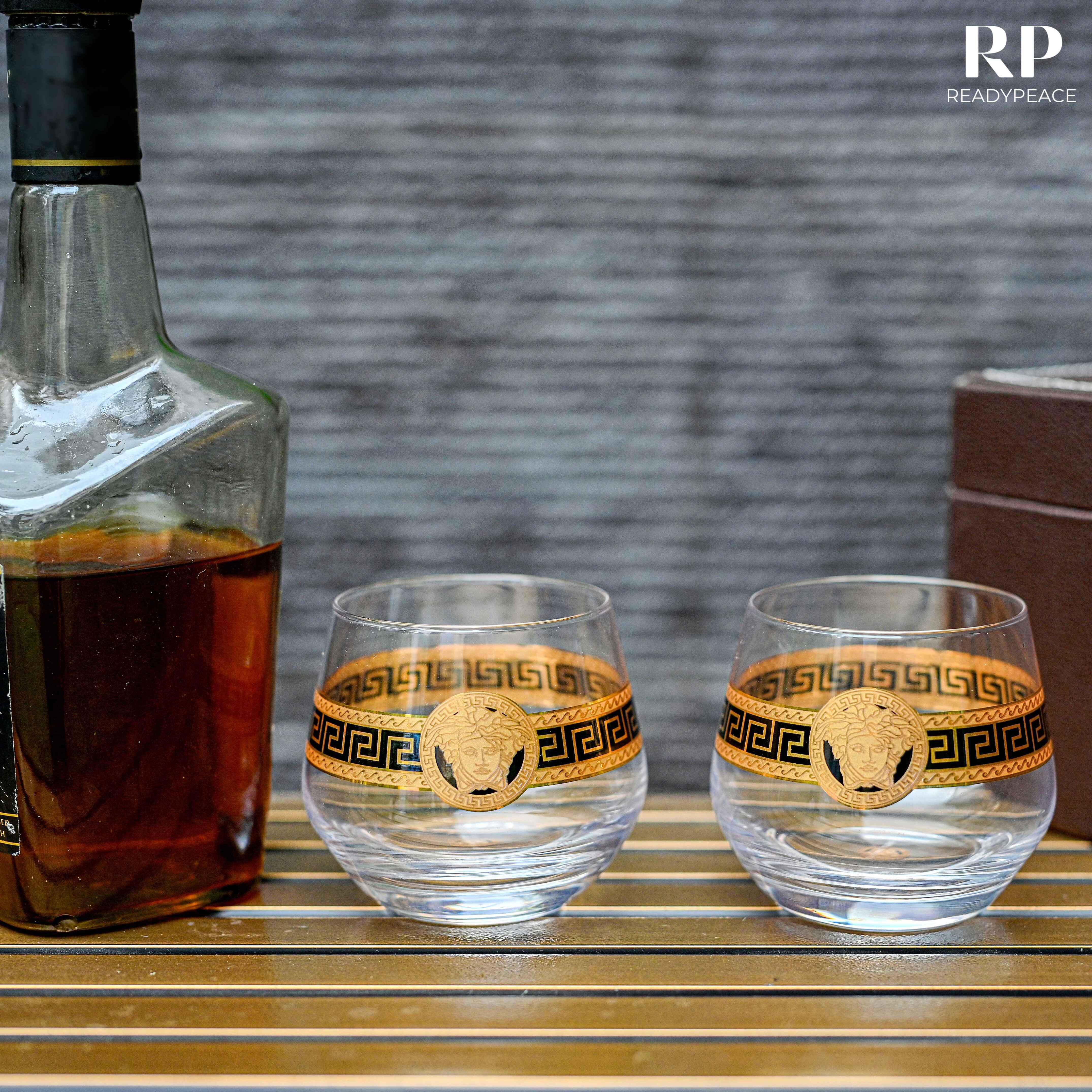 Voguish Versace Gold Plated Pure Crystal Glass