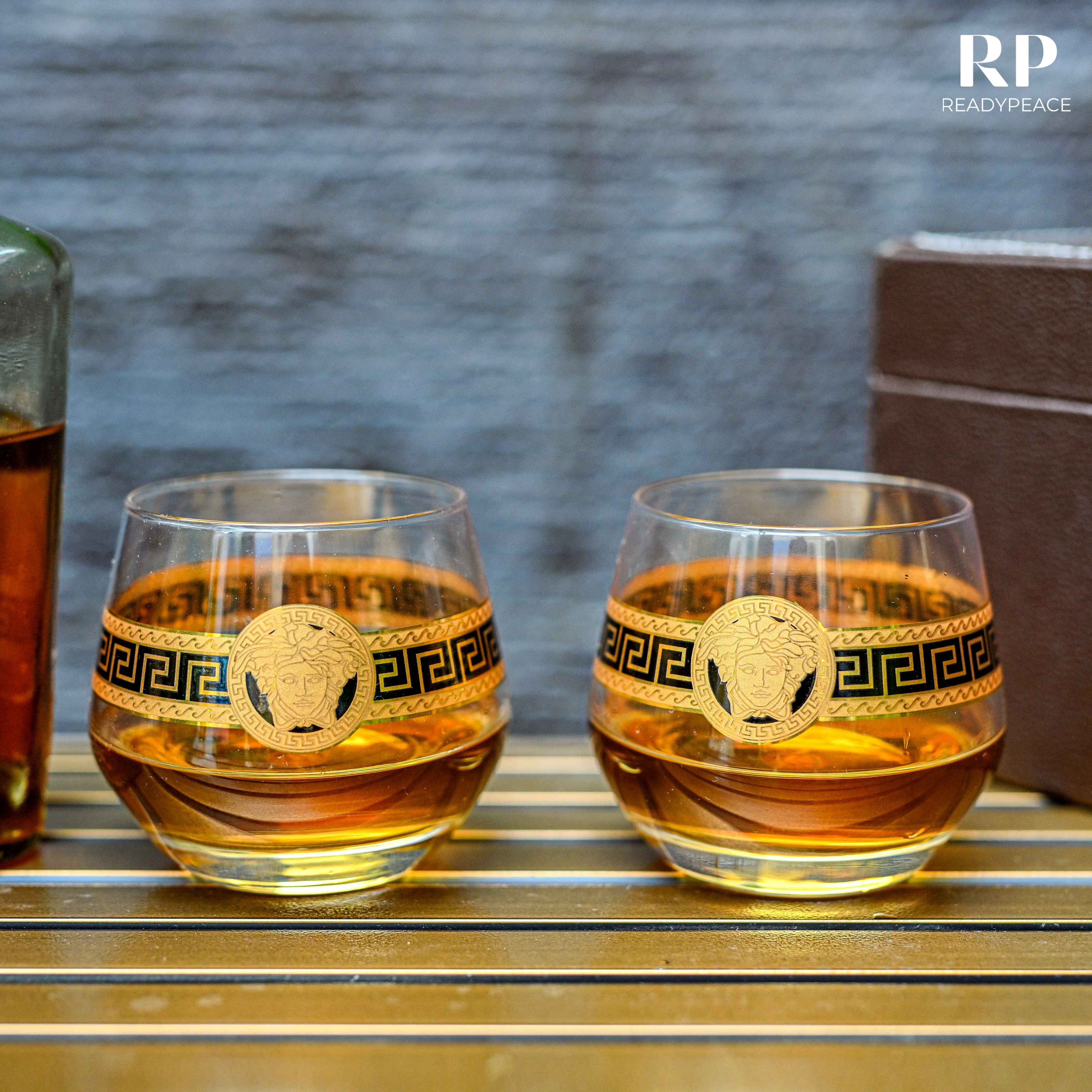 Voguish Versace Gold Plated Pure Crystal Glass