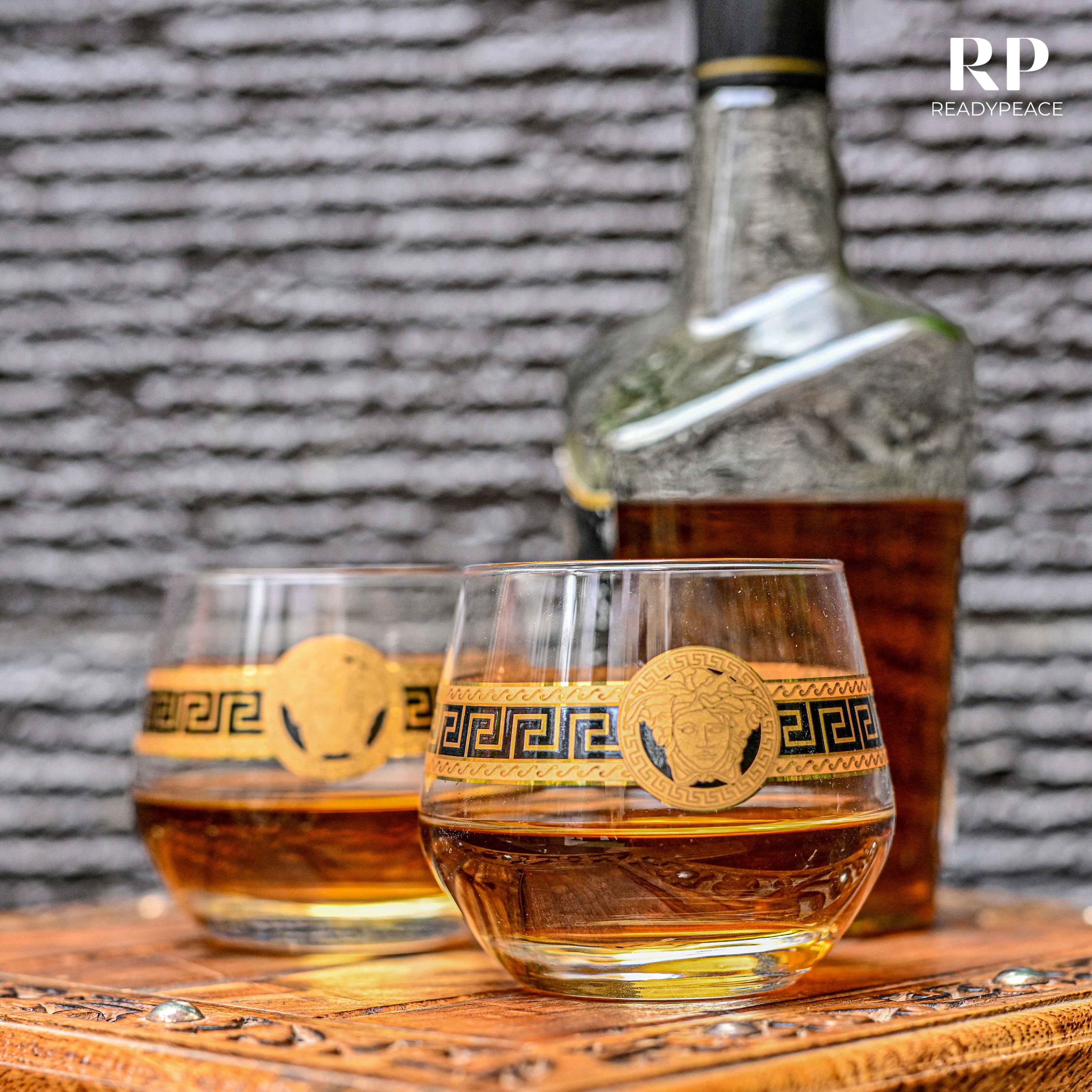 Voguish Versace Gold Plated Pure Crystal Glass