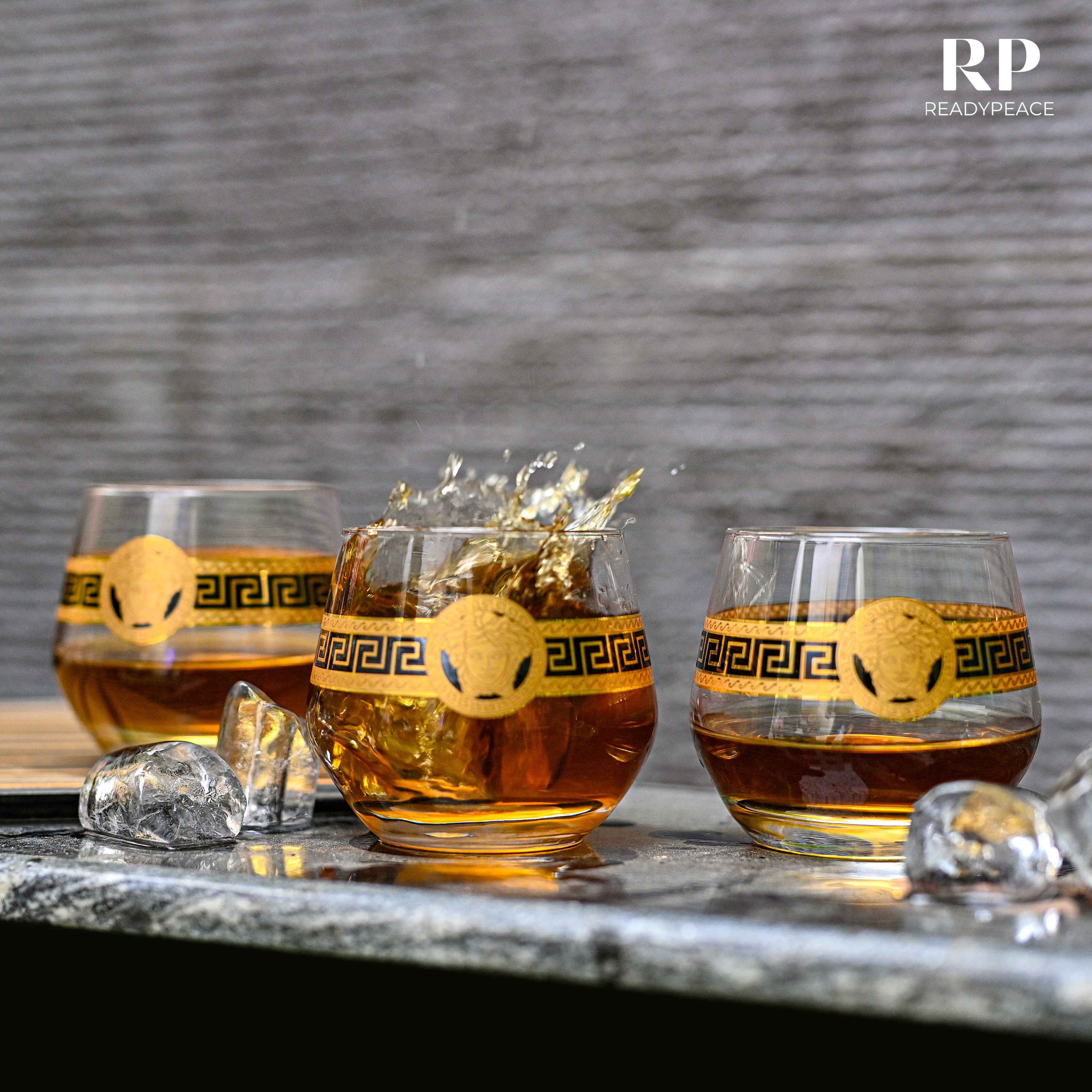 Voguish Versace Gold Plated Pure Crystal Glass