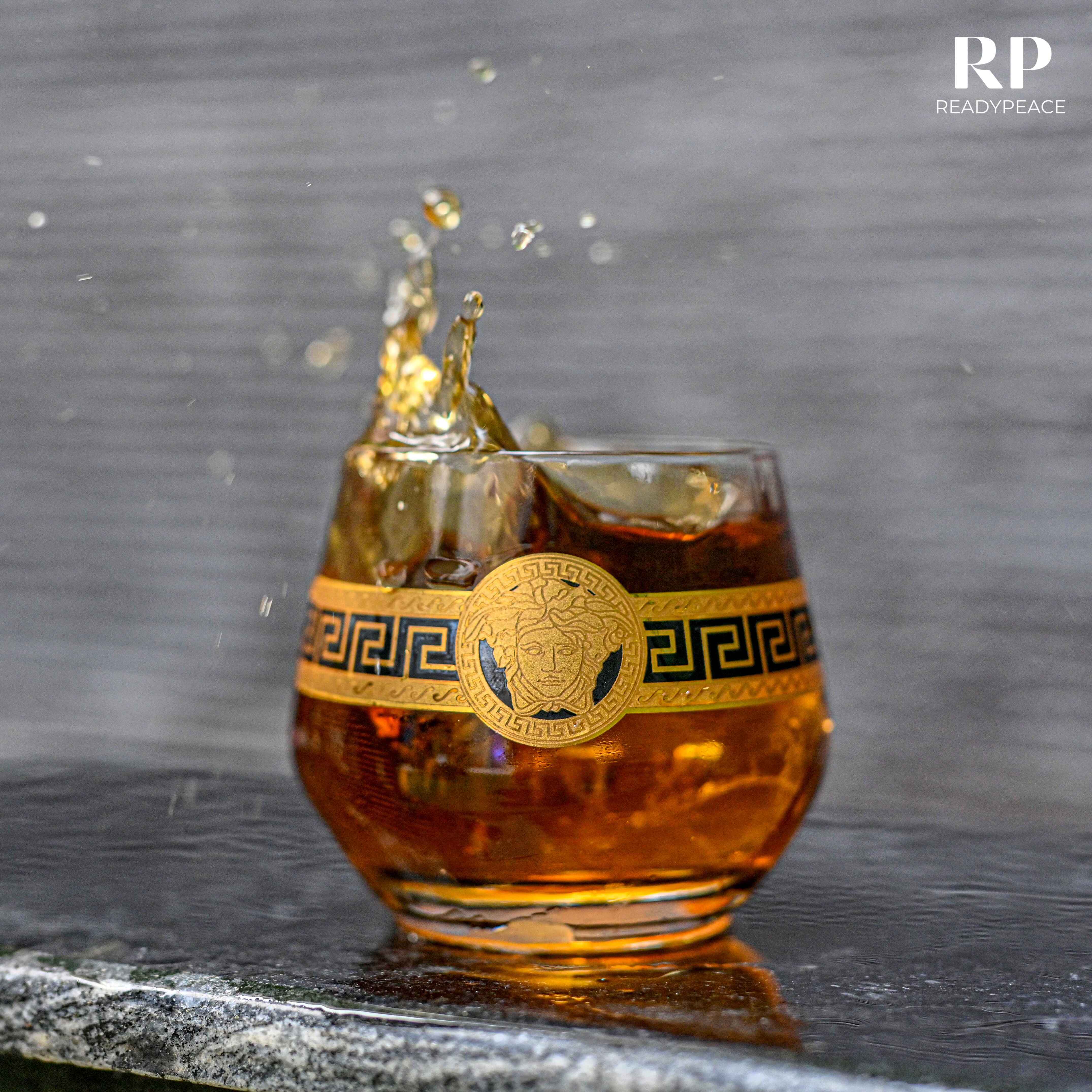 Voguish Versace Gold Plated Pure Crystal Glass