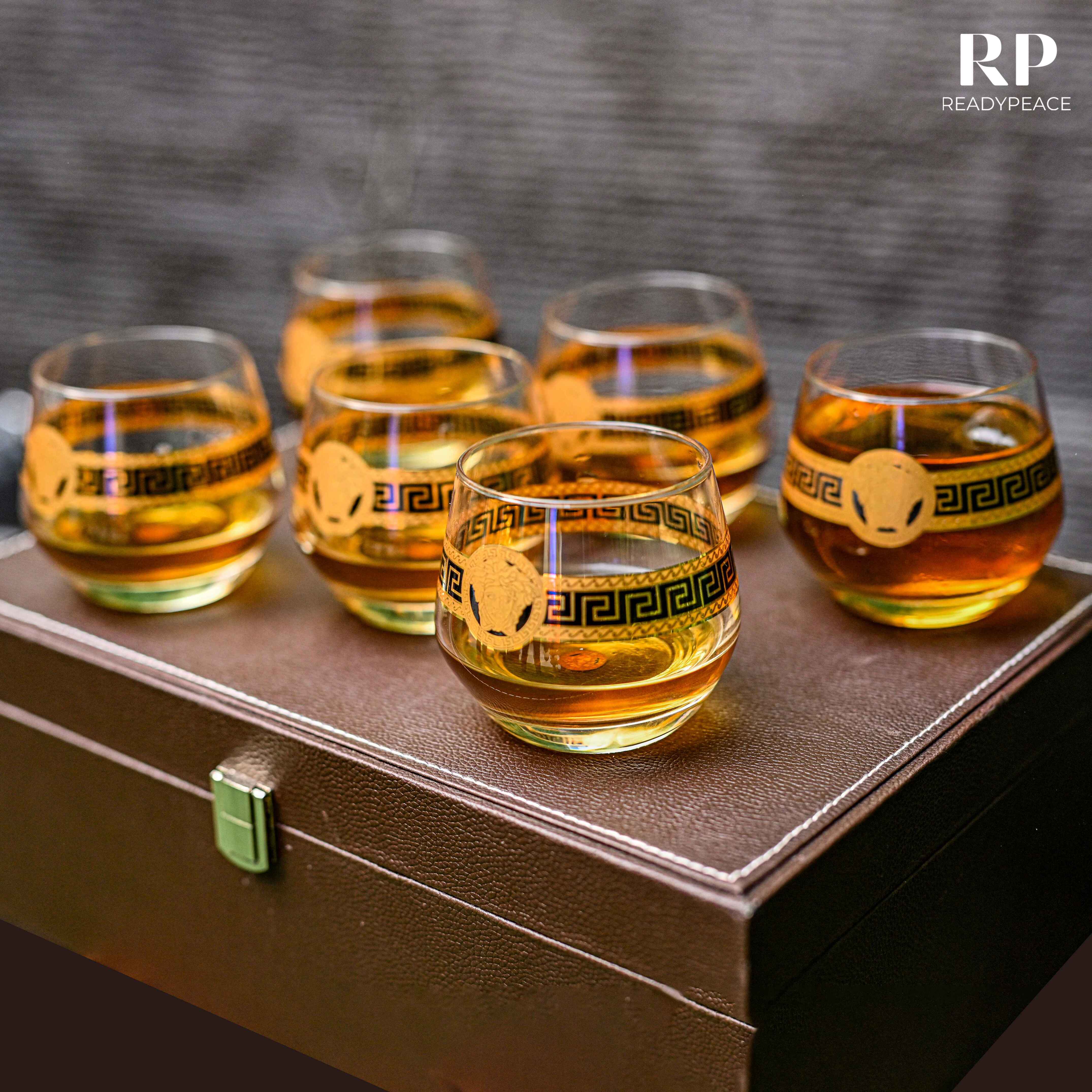 Voguish Versace Gold Plated Pure Crystal Glass