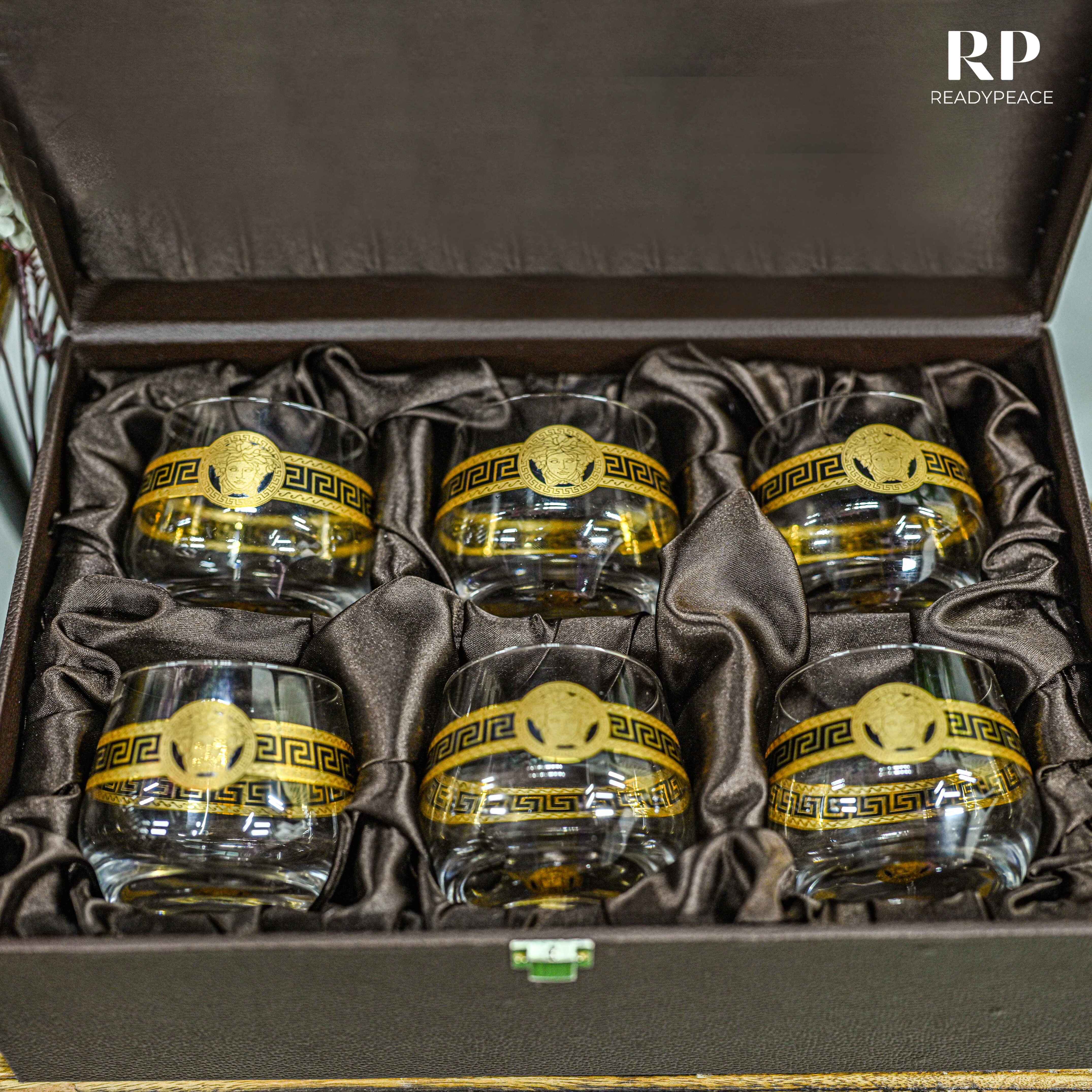 Voguish Versace Gold Plated Pure Crystal Glass