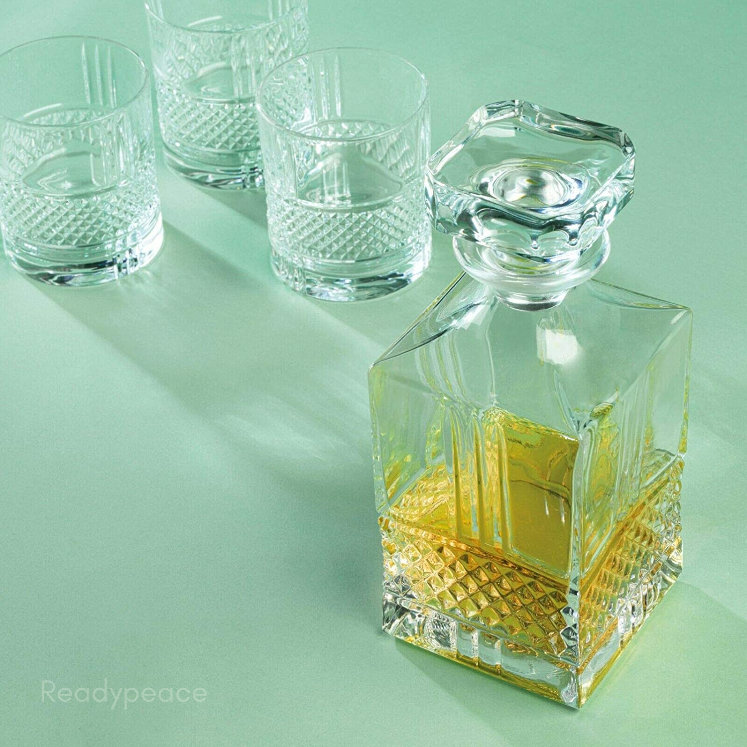 Pacific Royal 7 Pcs Crystal Decanter Set with Glasses