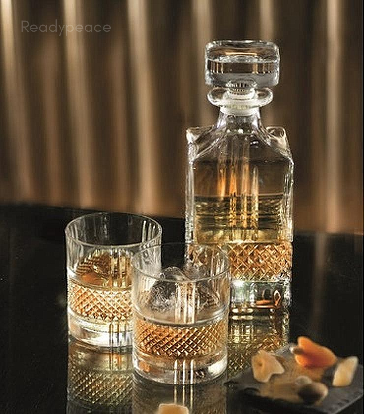 Pacific Royal 7 Pcs Crystal Decanter Set with Glasses