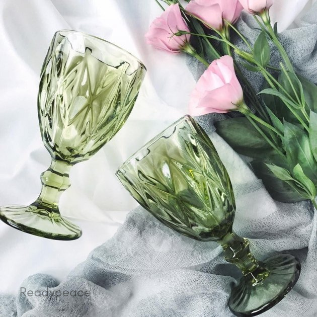 Royale Colored Glaring Stem Glasses (Set of 6)