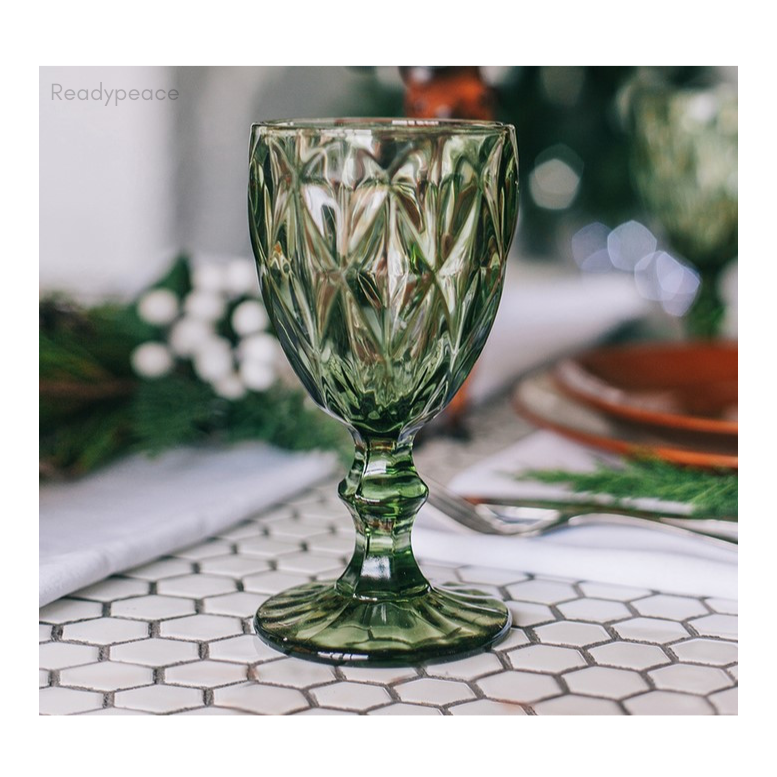 Royale Colored Glaring Stem Glasses (Set of 6)