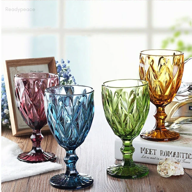 Royale Colored Glaring Stem Glasses (Set of 6)