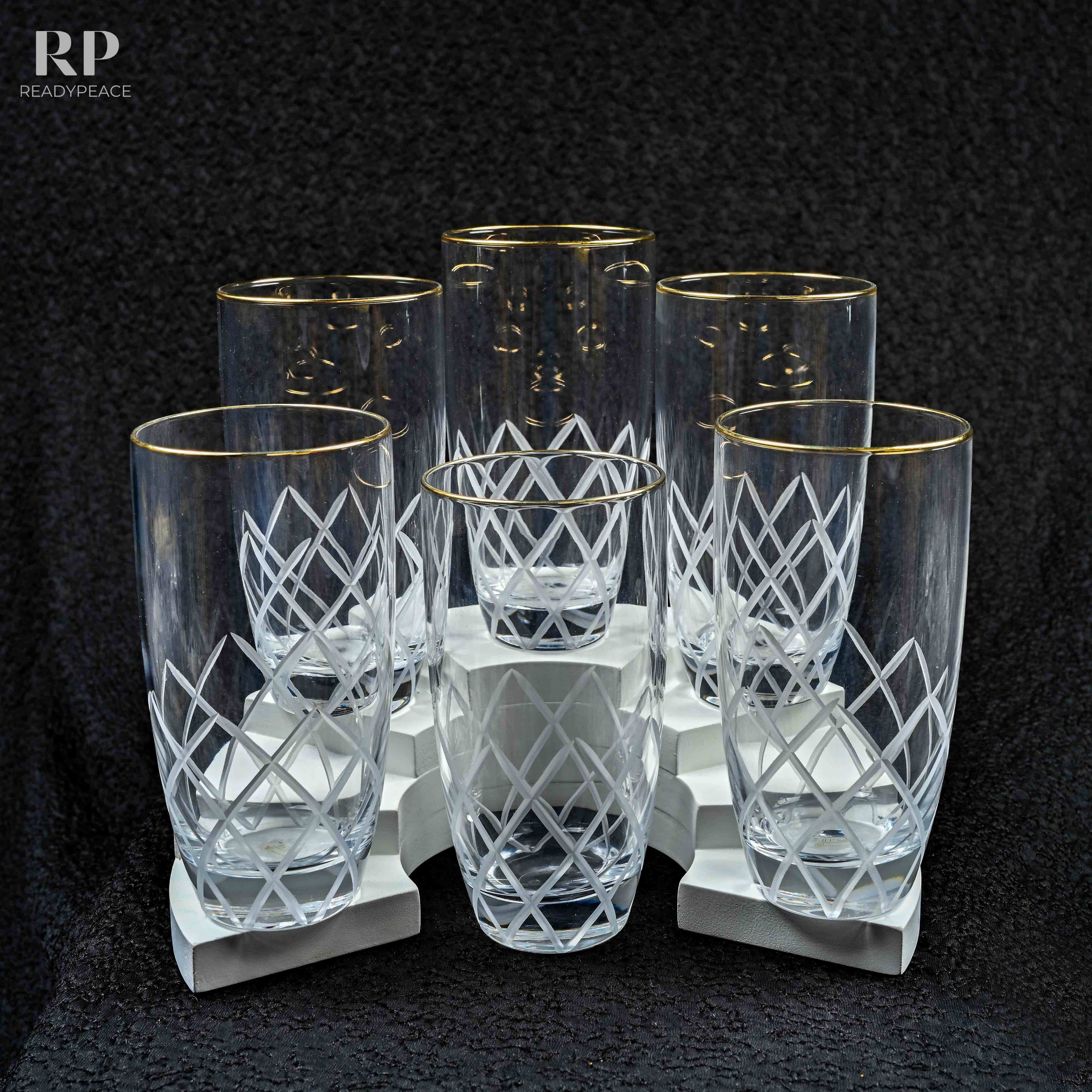 Nexus Crystal Gold Rim Tall Glass (Set of 6)