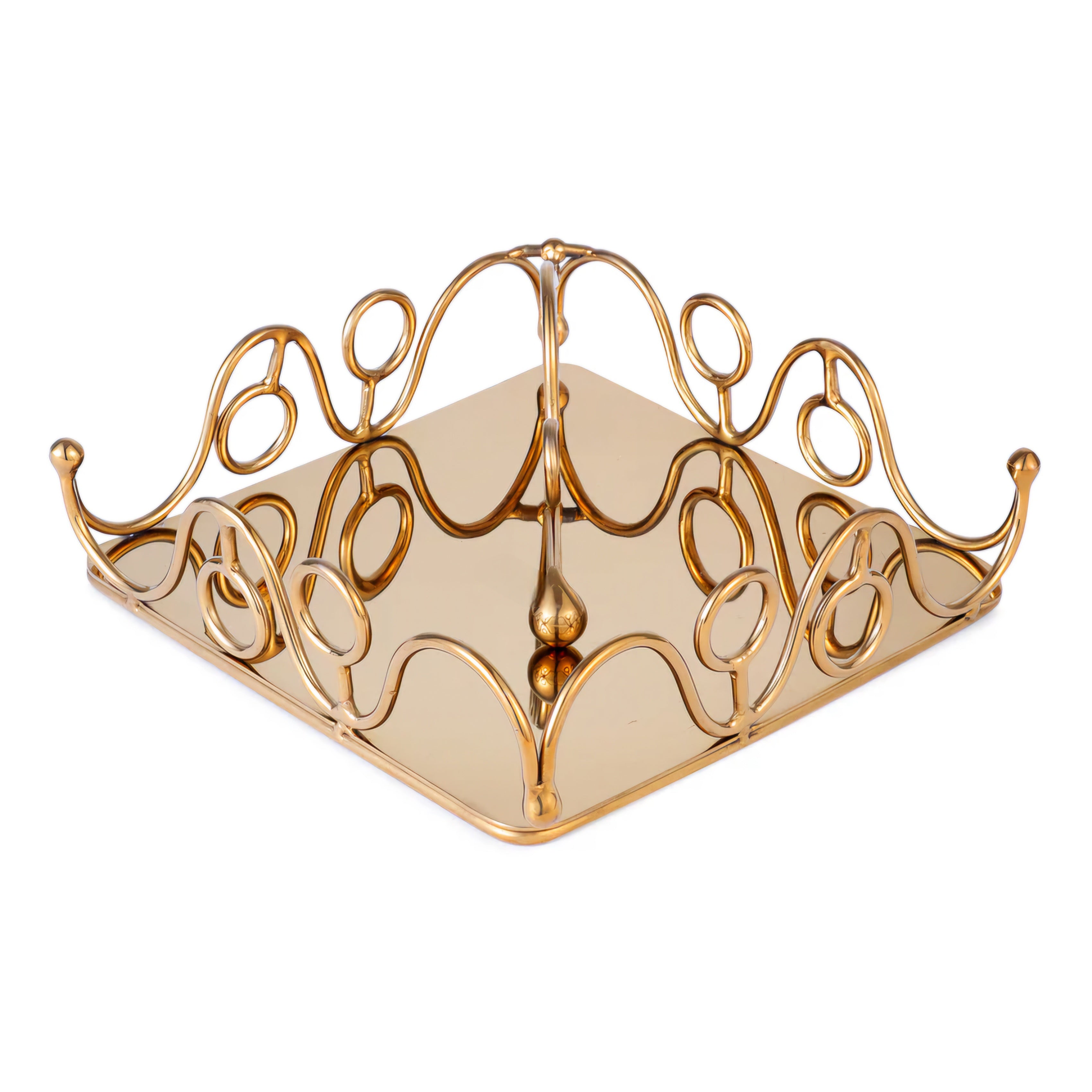 Crown Curve Golden Napkin Holder