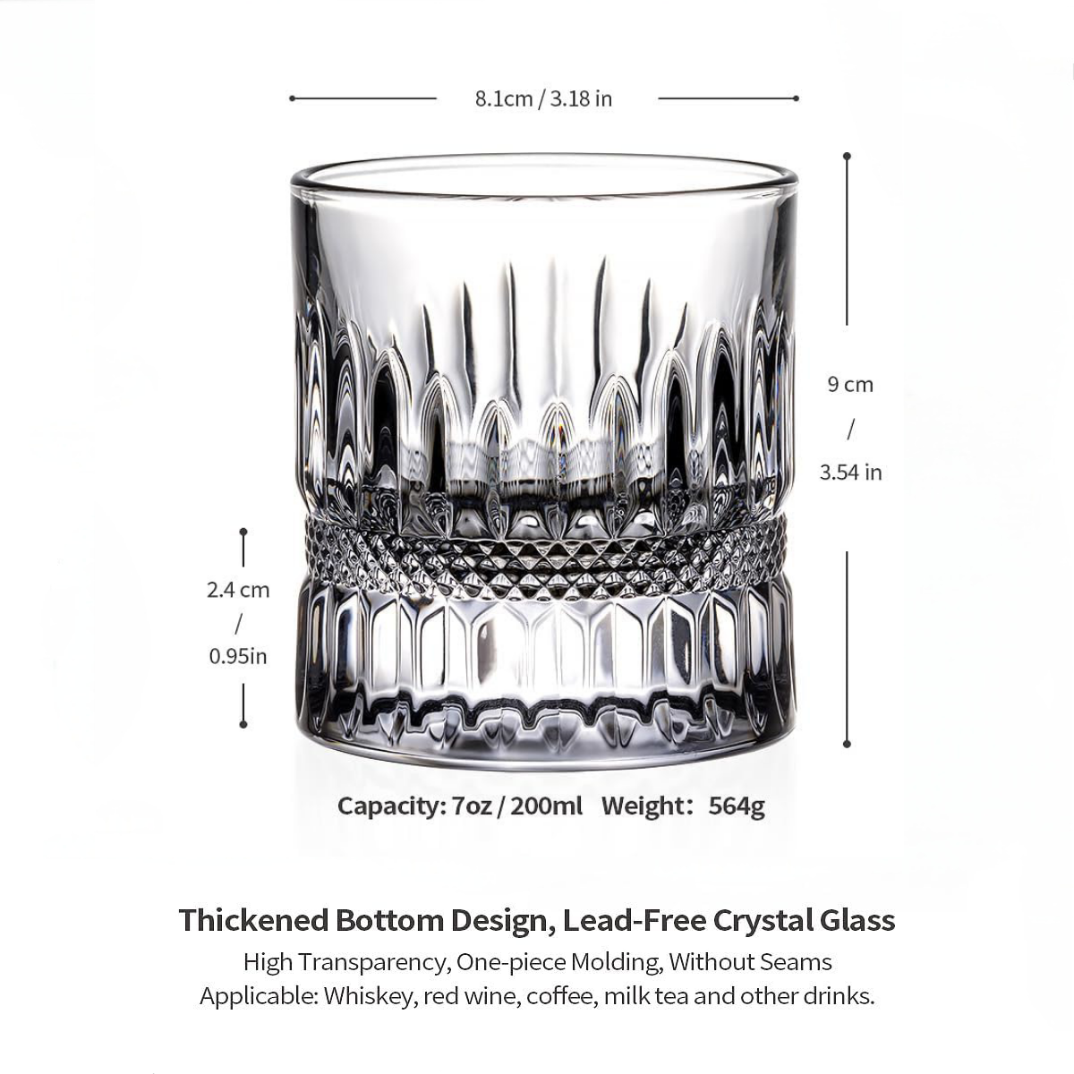 Grace Heavy Base Crystal Whiskey Glass