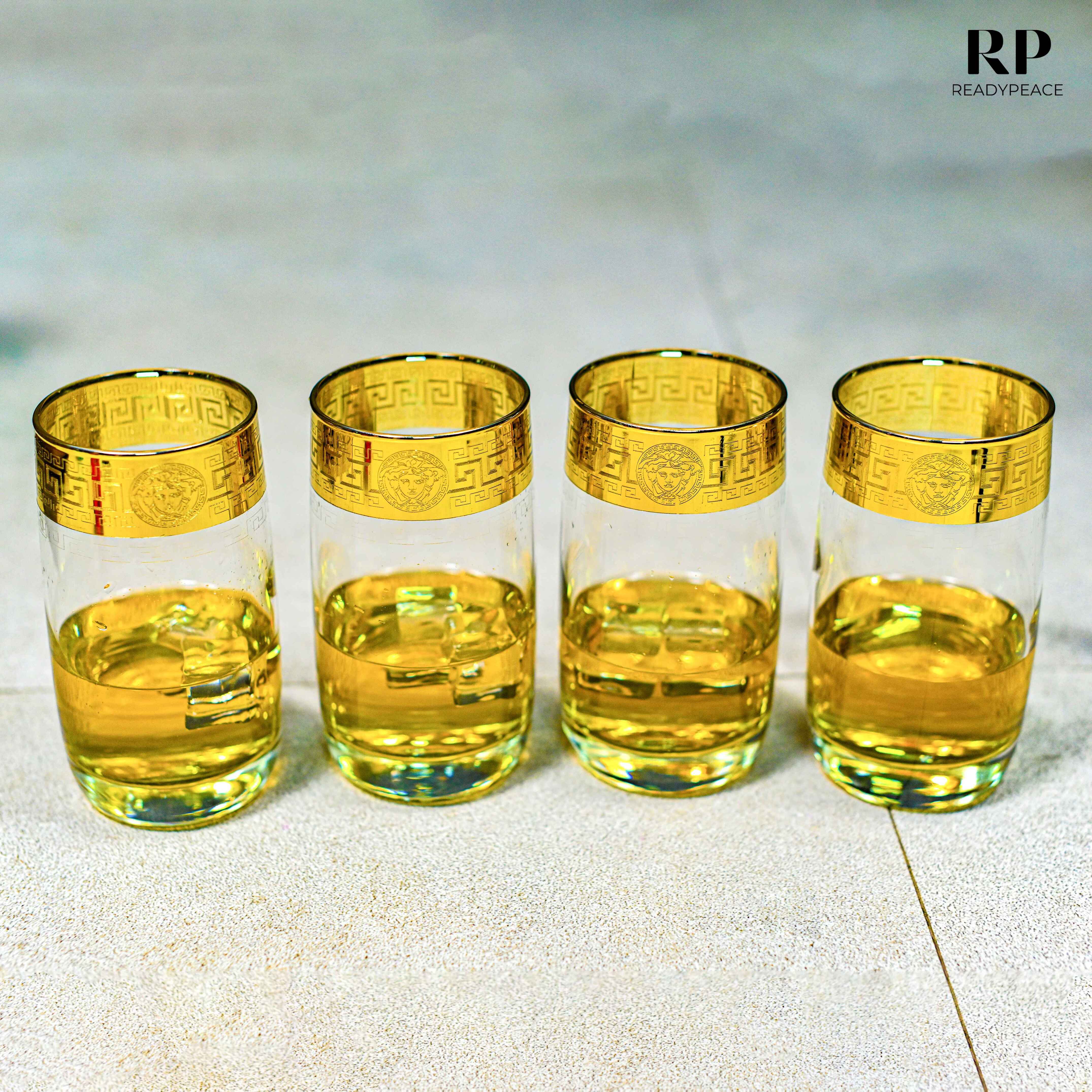Legacy Gold Plated Tall Crystal Glasses (Set of 6)