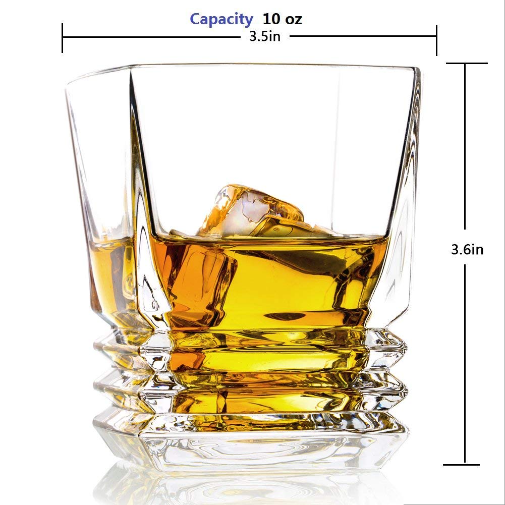 Luxury Square Rock Whiskey Glass