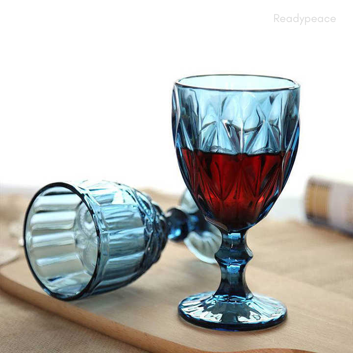 Royale Colored Glaring Stem Glasses (Set of 6)