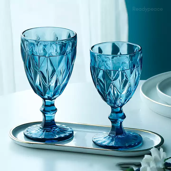 Royale Colored Glaring Stem Glasses (Set of 6)