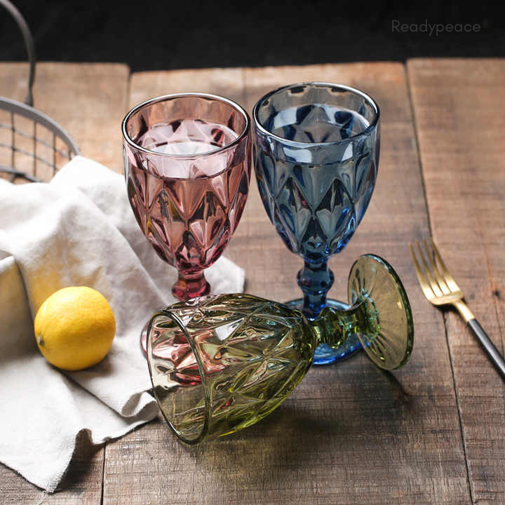 Royale Colored Glaring Stem Glasses (Set of 6)